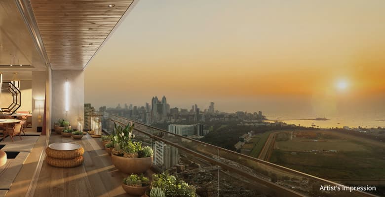 Mahalaxmi Racecourse and the Arabian Sea