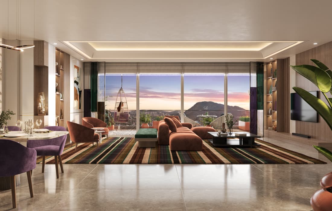 Piramal Revanta Living Room Design